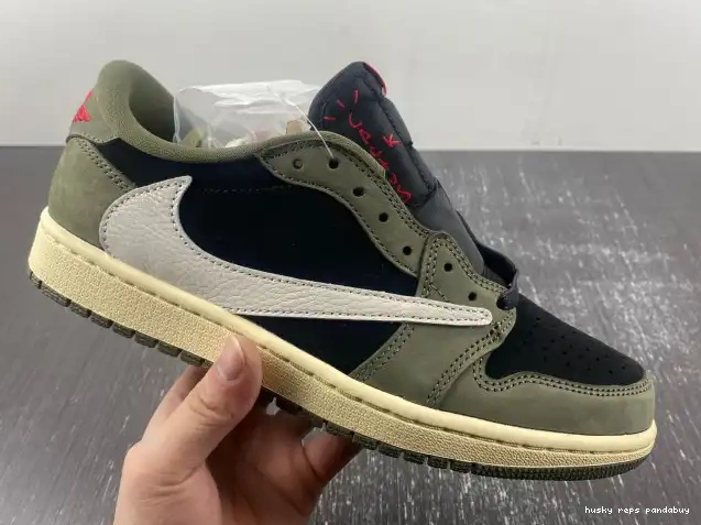 Cheap Husky SP DM7866-002 1 AIR TRAVIS OLIVE' 'BLACK X SCOTT OG JORDAN LOW 0403